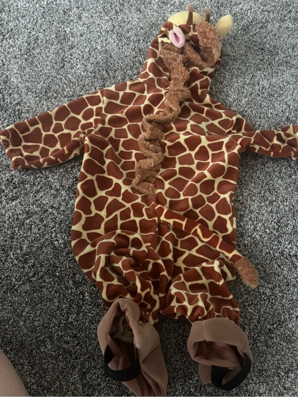 Giraffe Plush Hooded One-Piece for Kids - Brown